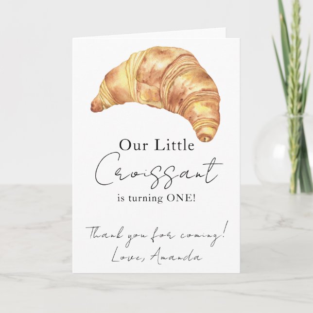 Notre petit croissant 1er anniversaire Merci (Devant)