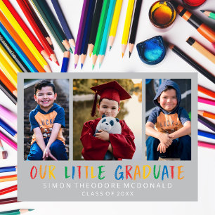 NOTRE PETIT DIPLÔMÉ PHOTO COLLAGE GRAD INVITATION