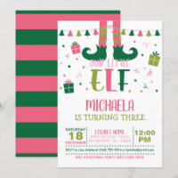 Notre Petit Elfe Invitation Anniversaire - Fille -
