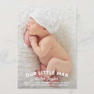 Notre petit faire-part de naissance d'homme