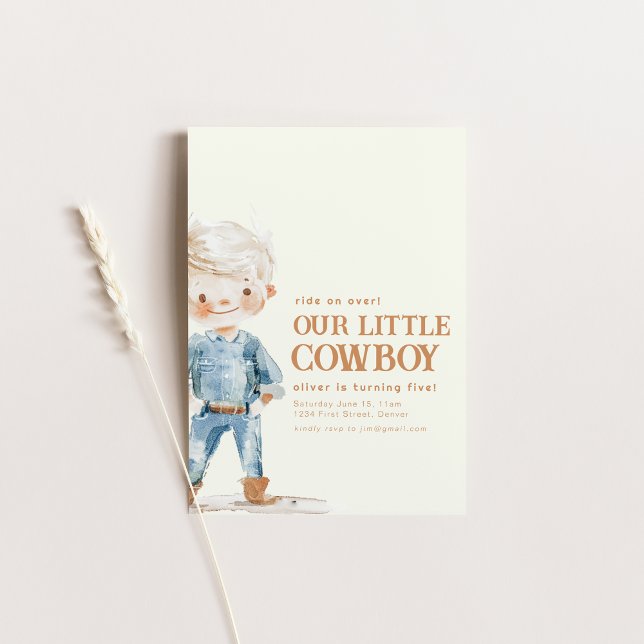 Notre petit garçon Invitation de fête d'anniversai (Créateur téléchargé)