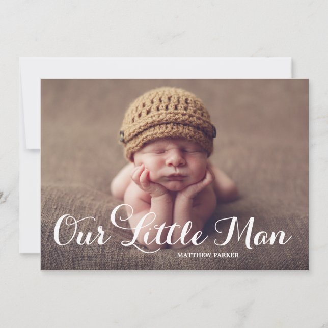 Notre petit homme | Faire-part de naissance (Devant)