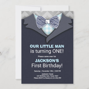 Notre petit homme Invitation Boy Bow Cravate d'ann