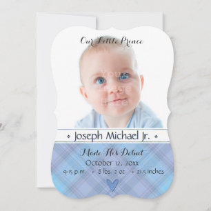 Notre Petit Prince Baby Boy Faire-part de naissanc
