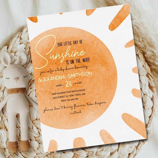 Notre petit rayon de soleil invitation Baby shower (Créateur téléchargé)