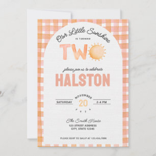 Notre petit soleil est deux   Invitation de l'anni