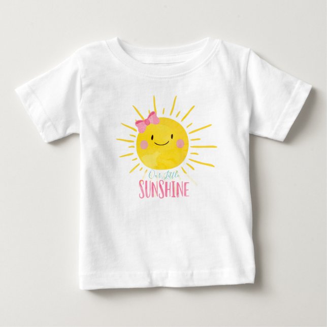 Notre Petit T-shirt Été Fille Rose Sunshine (Devant)