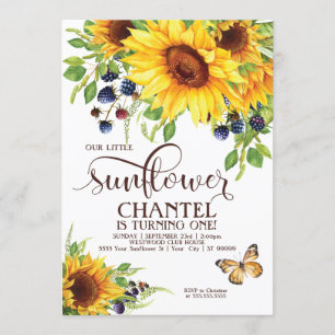 Notre Petit Tournesol Invitation Anniversaire Boho