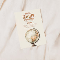 Notre petit voyageur Invitation de fête d'annivers