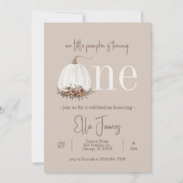 Notre Petite Citrouille Invitation d'anniversaire