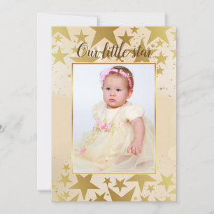 Notre Petite Étoile Invitation Photo