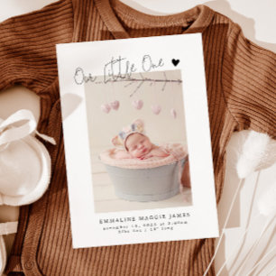 Notre petite Faire-part de naissance moderne