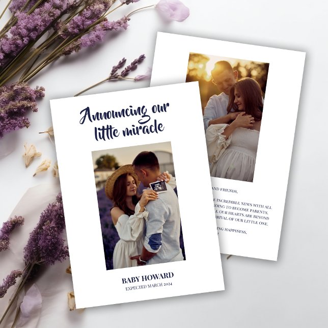 Notre petite Faire-part Miracle Photo Pregancy (Créateur téléchargé)