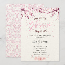 Notre Petite Fille Blossom Invitation Baby shower
