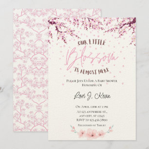 Notre Petite Fille Blossom Invitation Baby shower