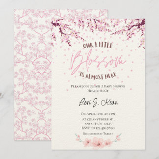 Notre Petite Fille Blossom Invitation Baby shower