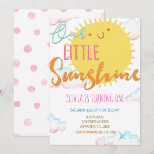 Notre Petite Invitation Anniversaire Sunshine