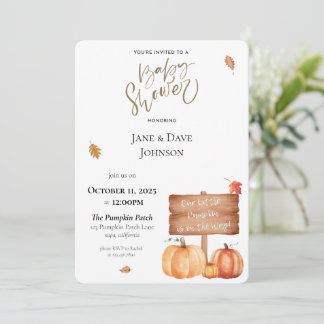 Notre Petite Invitation Baby shower Citrouille