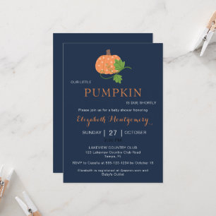 Notre Petite Invitation Baby shower Citrouille