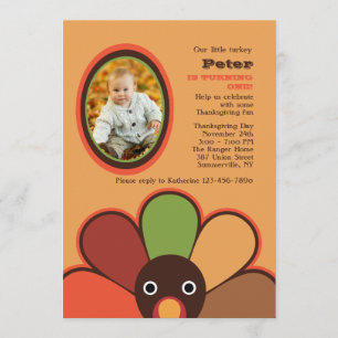 Notre petite invitation photo de dinde