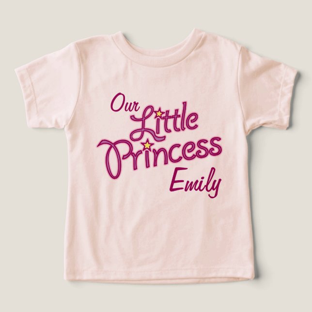 Notre petite princesse a nommé les filles t-shirt  (Design Recto)