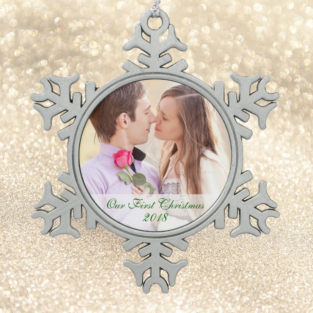 Notre photo Premier ornement de flocon de neige (Créateur téléchargé)