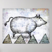 Notre Poster Stostoïque Cochon Ostrophe Wall Art