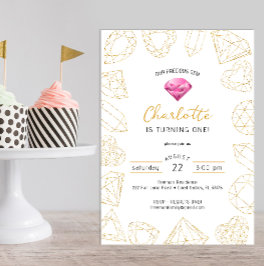 Notre Précieux Invitation d'anniversaire Gem Rose 