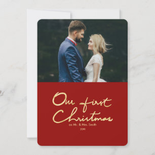 Notre premier Carte photo de Noël nouvellement mar