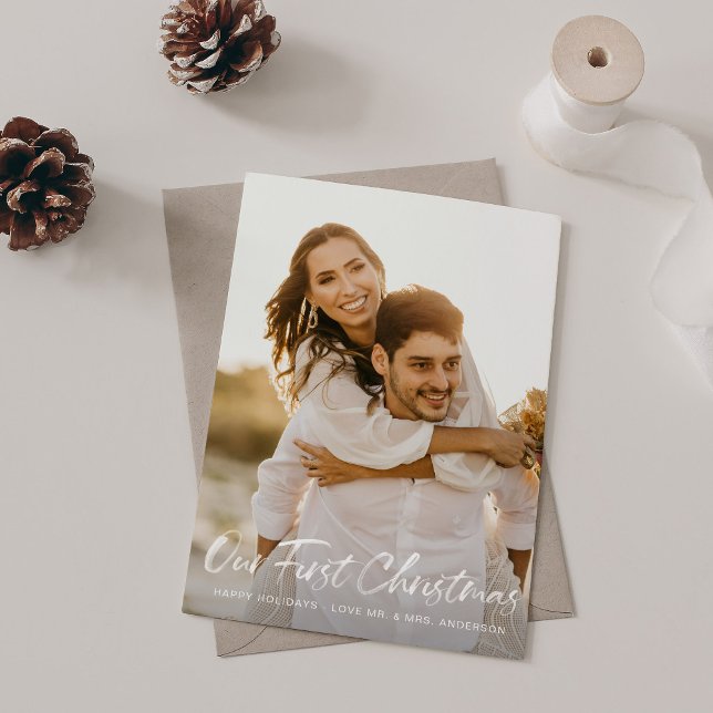 Notre premier Carte photo de Noël Ver Buffalo Chec (Créateur téléchargé)