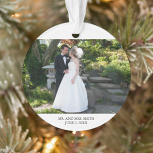 Notre premier Mariage de Noël Photo Élégant Script