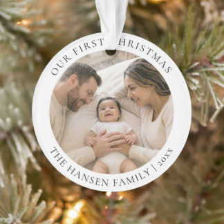 Notre Premier Noël Double Face Photo de Famille