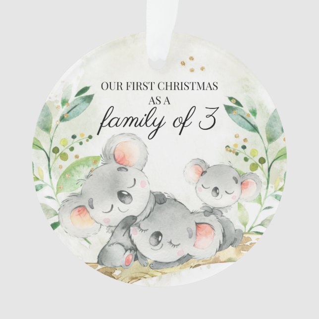 Notre premier Noël en famille de 3 ours Koala (devant)