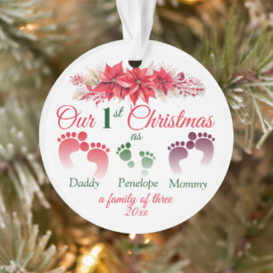 Notre Premier Noël En Famille De 3 Poinsettia