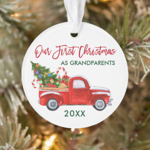 Notre premier Noël en grand-parents Camion Tree