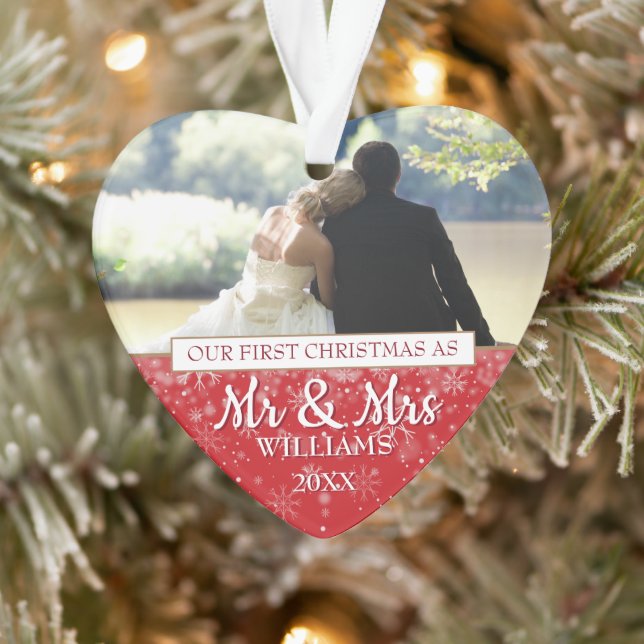 Notre premier Noël en tant que M. & Mme 2 Photos (Arbre)