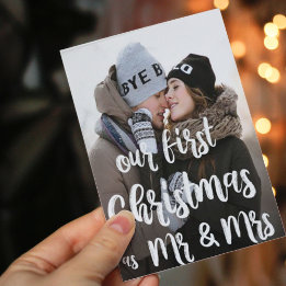 Notre premier Noël en tant que M. Mme Photo Carte