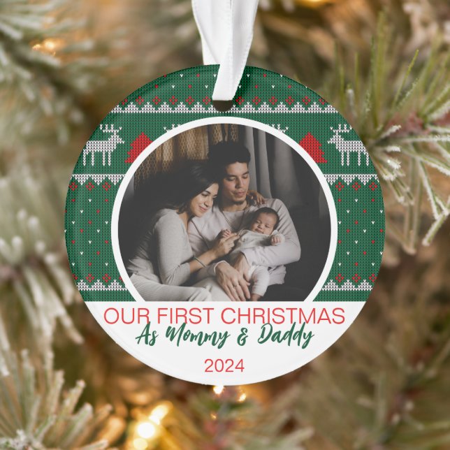 Notre premier Noël en tant que maman et papa Bébé  (Arbre)