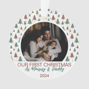 Notre premier Noël en tant que maman et papa Bébé 