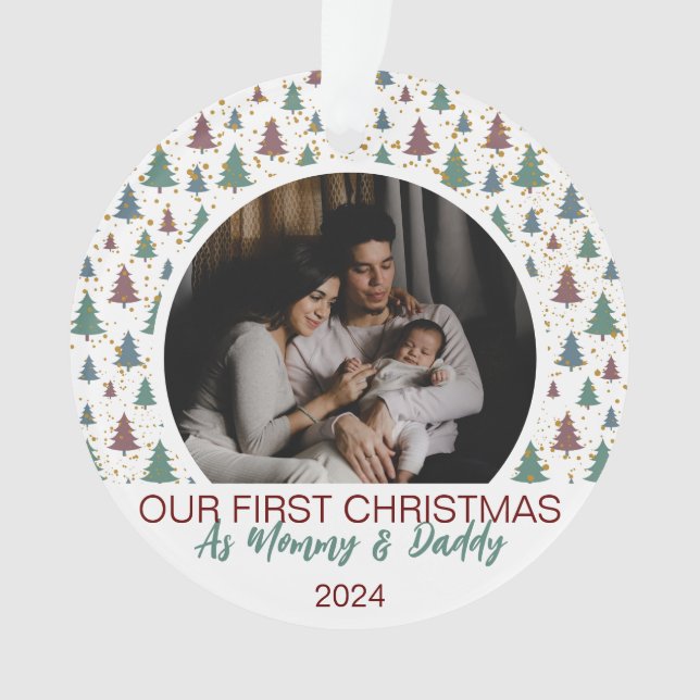 Notre premier Noël en tant que maman et papa Bébé  (devant)