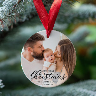 Notre premier Noël en tant que maman et papa Photo