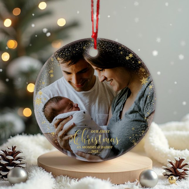 Notre premier Noël en tant que maman et papa photo (Créateur téléchargé)