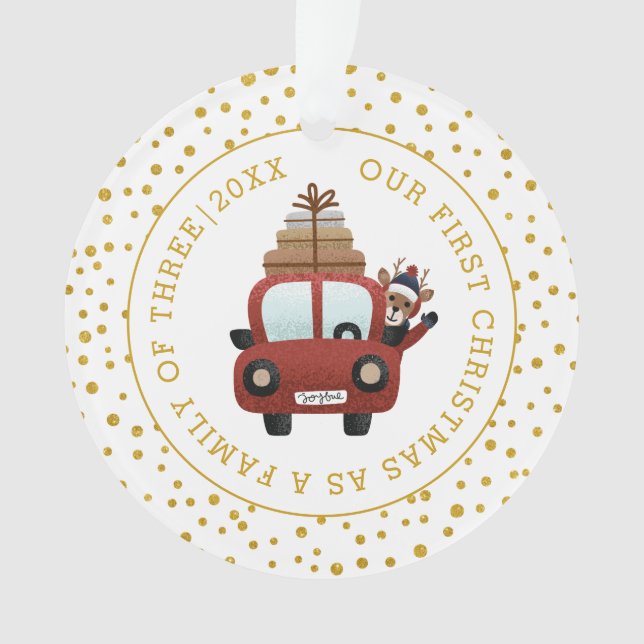 Notre premier Noël en tant que parents voiture or  (devant)