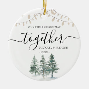 Notre premier Noël Ensemble Arbre À Pins Ornement