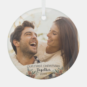 Notre premier Noël Ensemble Couple Ornement en ver