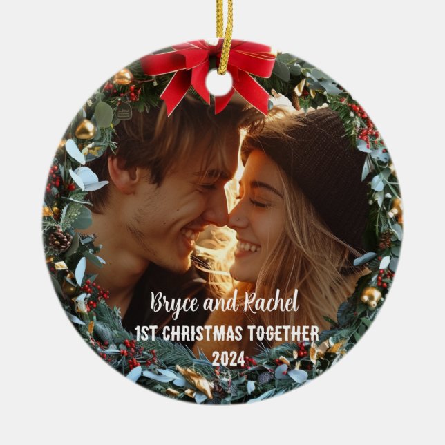 Notre premier Noël ensemble Ornement personnalisé (Devant)