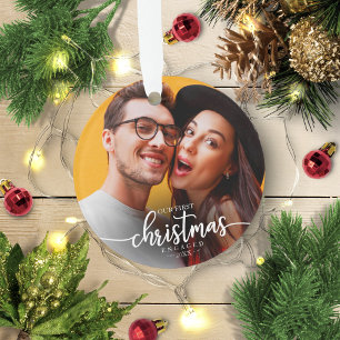 Notre premier Noël fiancés Simple Photo élégante
