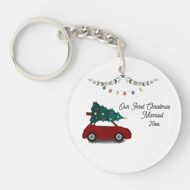 Notre Premier Noël Marié Avec La Voiture Rouge De  (Devant)