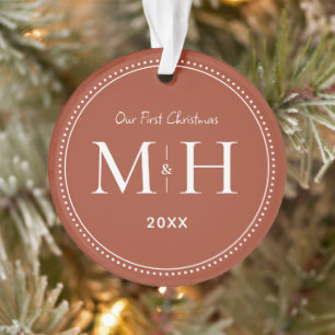 Notre premier Noël Nouveaux mariés Monogram Terrac