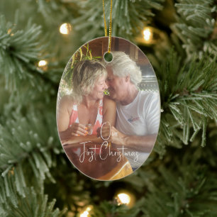 Notre premier Noël Ornement ovale en céramique